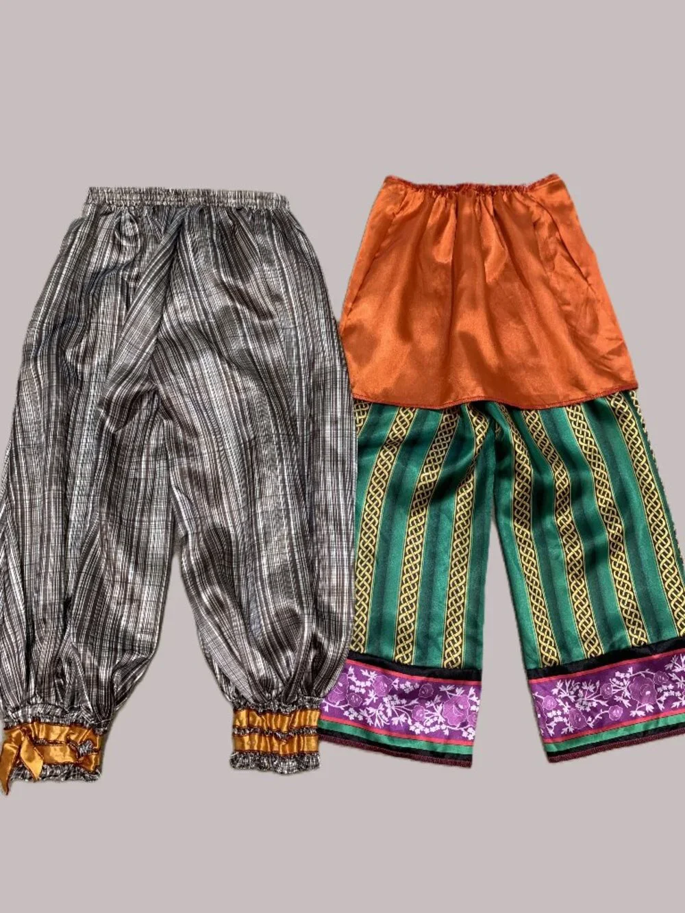 3 Piece Kids Halloween Dress Up Pants Shiny Colorful Size 4/6